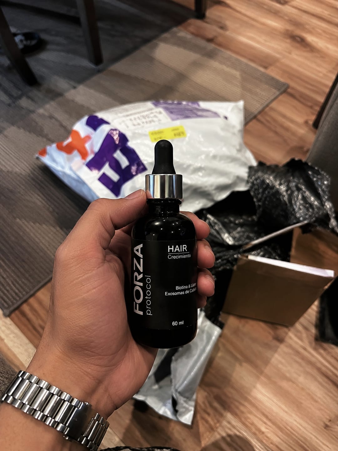Customer photo review of Hair Tonic | Crecimiento Capilar 2X1