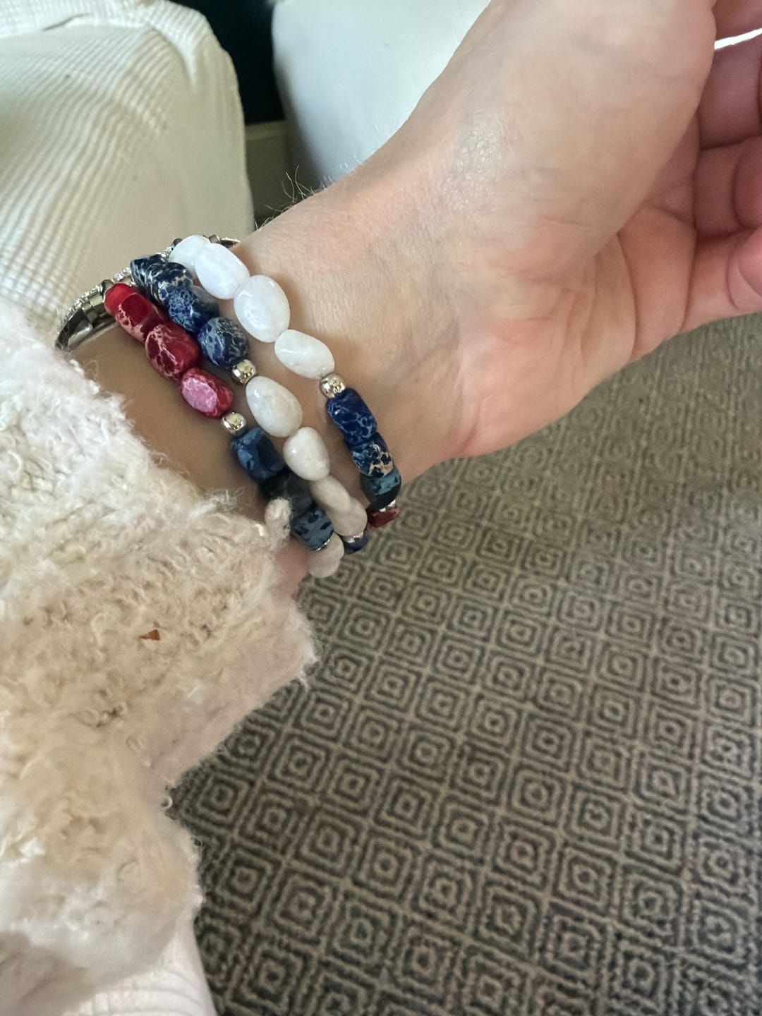 Customer photo review of Independence Flame Stretch Apple Watch Strap