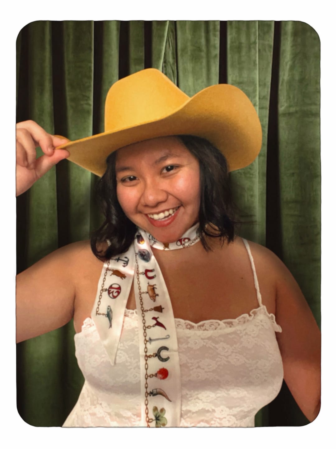 Customer photo review of Luck Skinny Scarf
