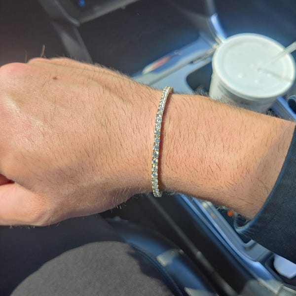 Customer photo review of Clara VVS1 Moissanite Round Cut Tennis Bracelet