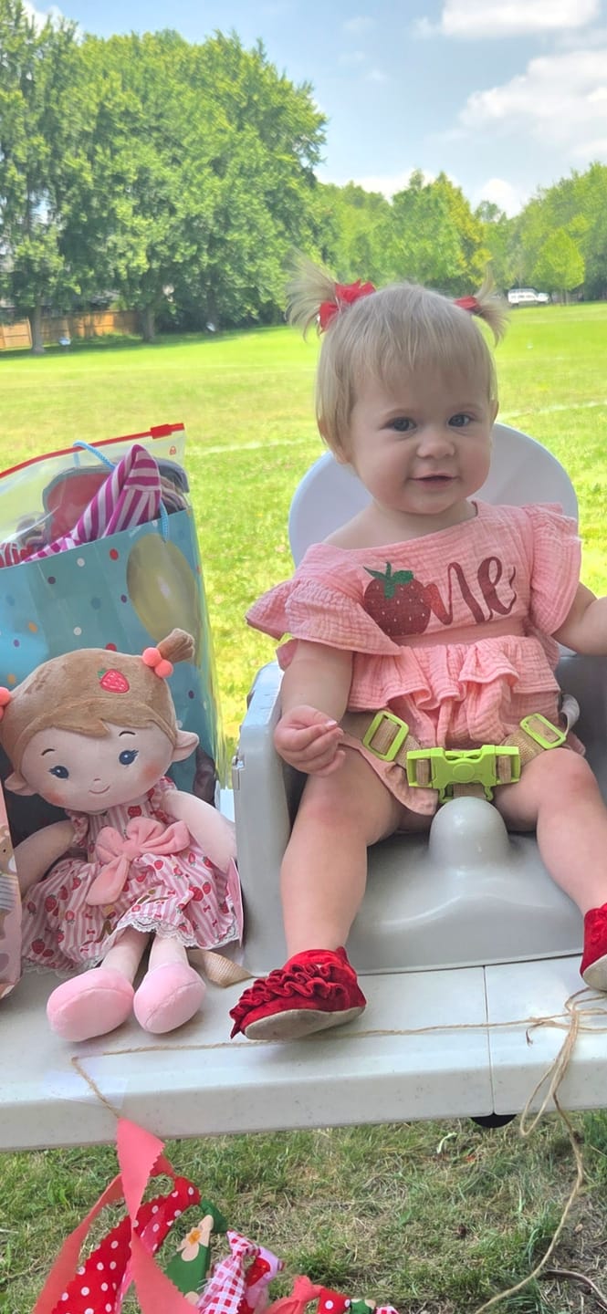 Customer photo review of Personalized Strawberry Girl - Pink