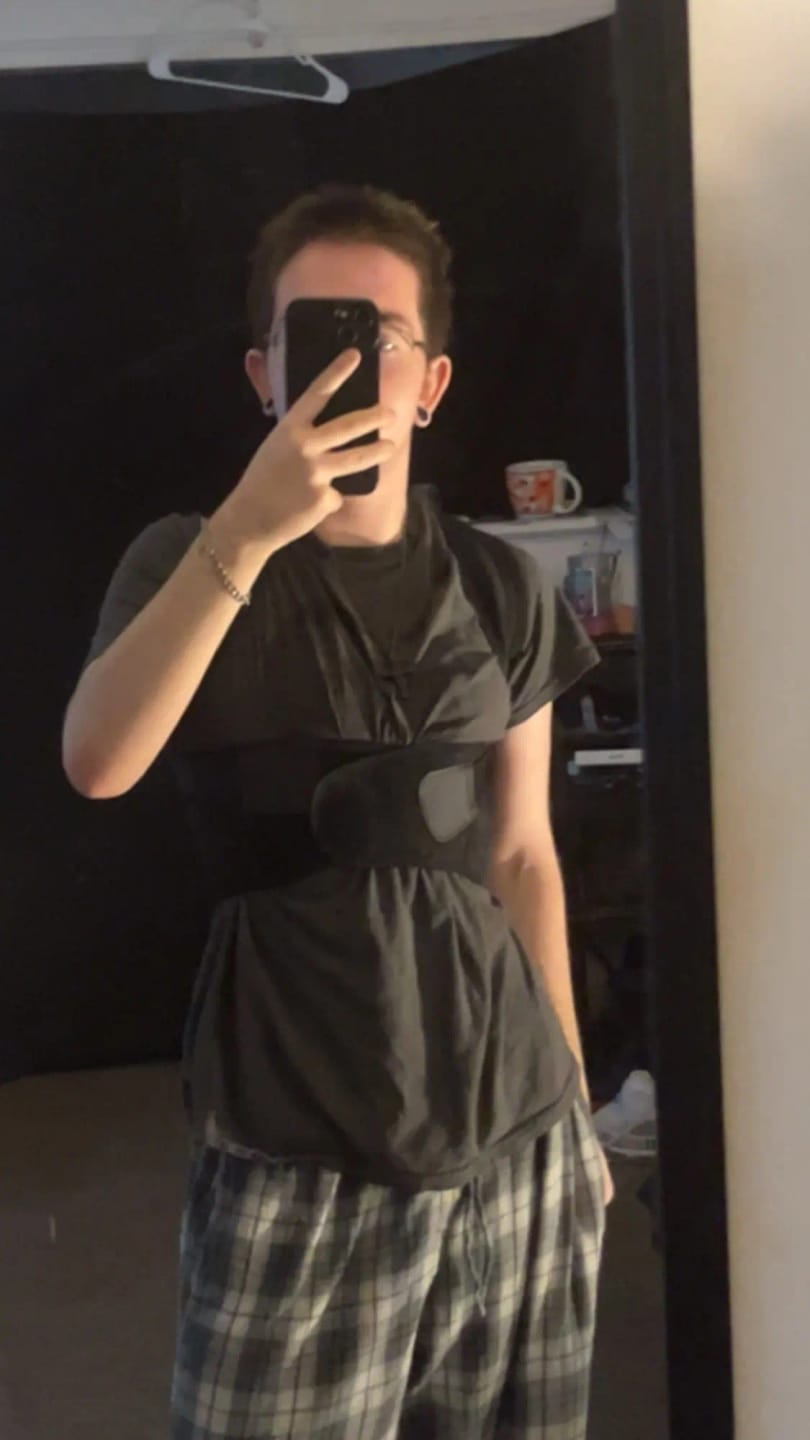 Customer photo review of Back Posture Corrector Band