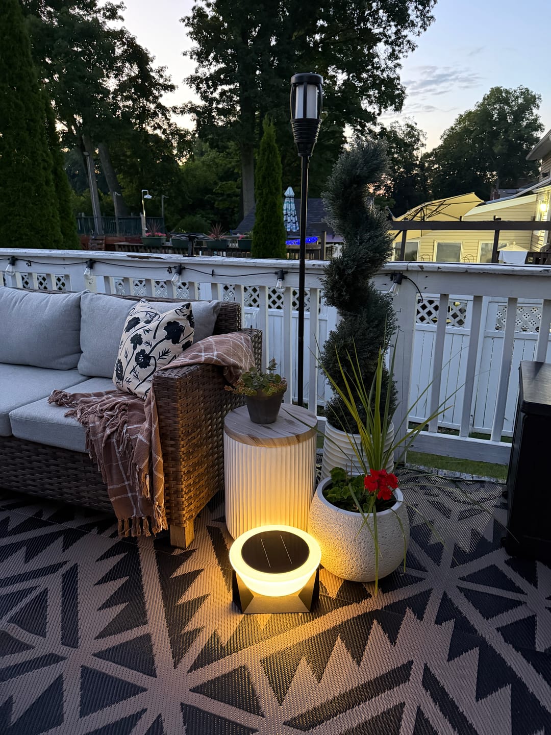 Customer photo review of RIRZ HALO | Modern Solar Outdoor Lamp