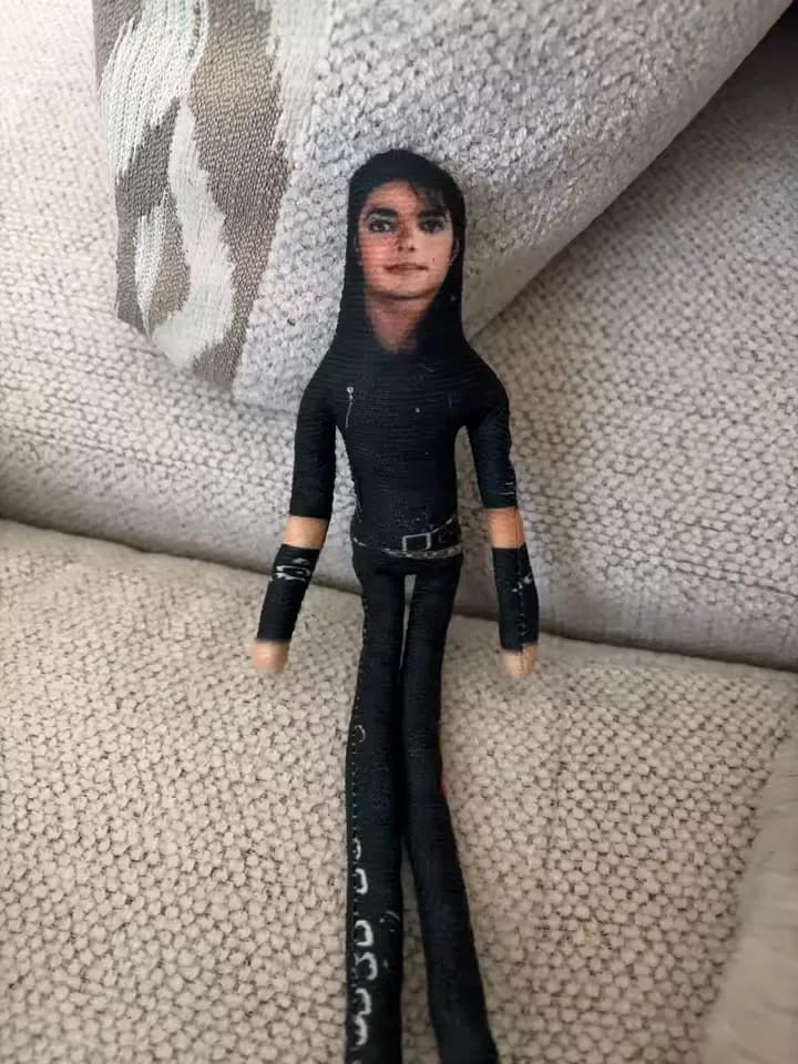 Customer photo review of Michael Jackson Funny Doll Plush
