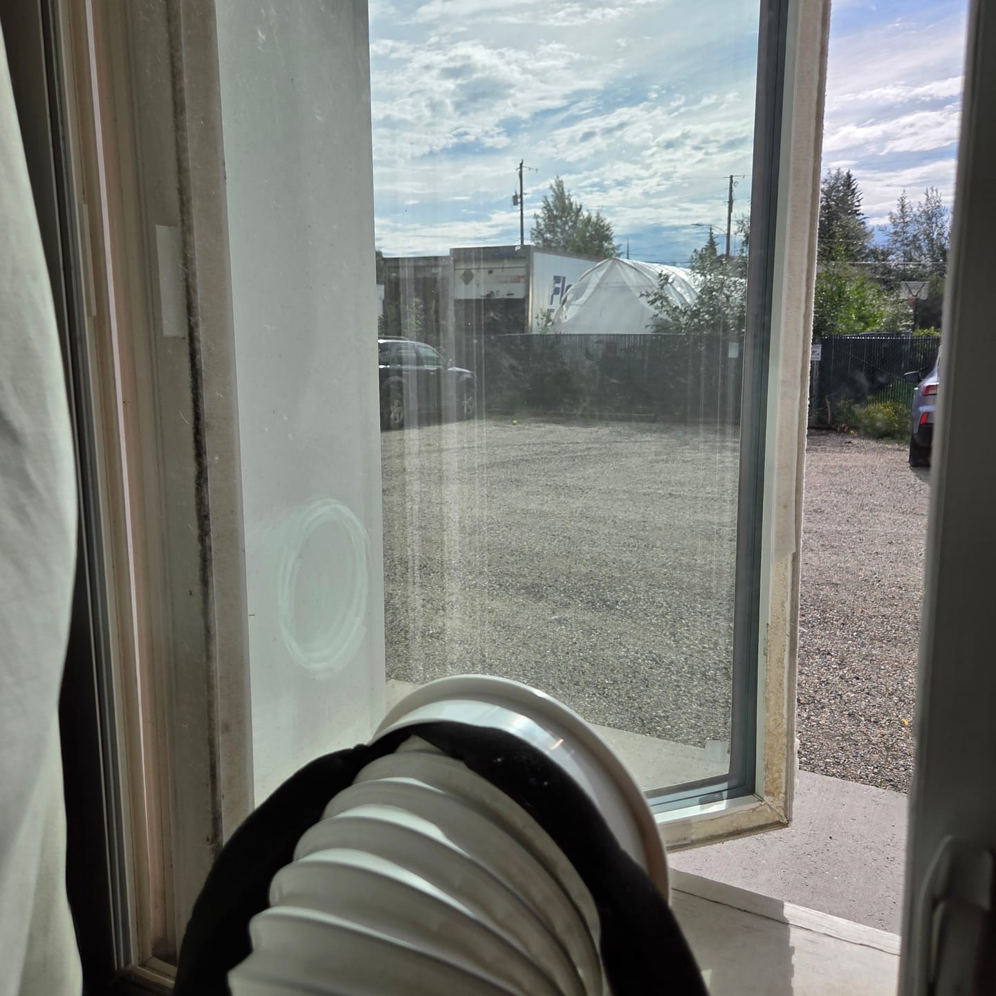 Customer photo review of Custom Portable AC Window Kit for Casement Windows