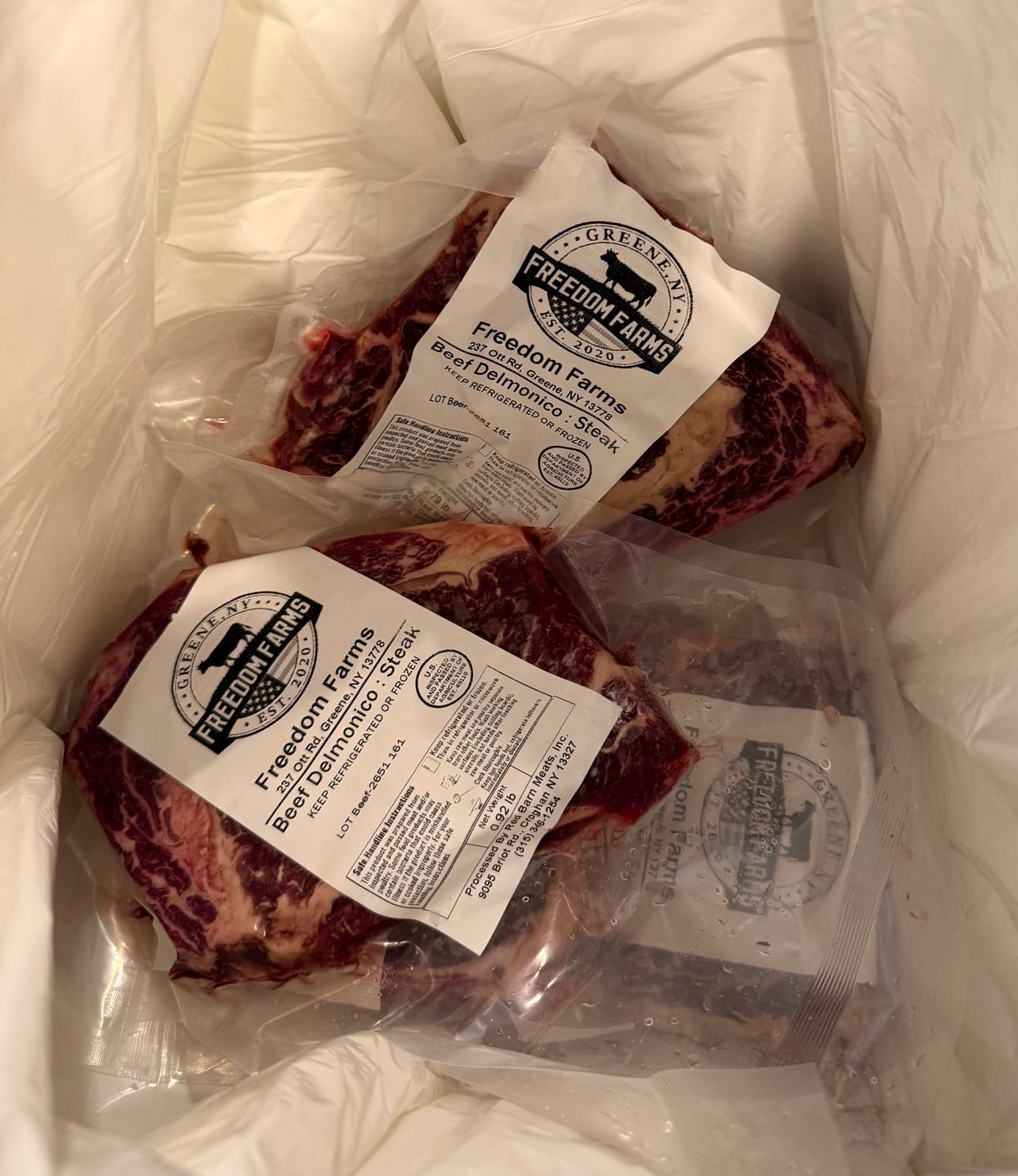 Customer photo review of Steak Grill Packs - DELMONICOS