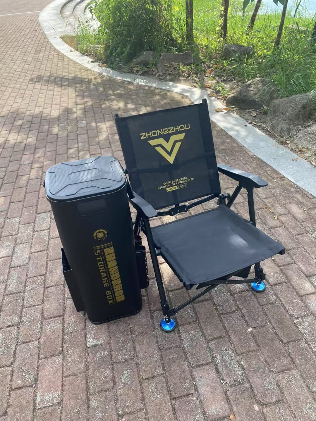 Customer photo review of Low Back Adjustable Reclining Fishing Chair Foldable Outdoor Camping Chair for Bank Fishing, Lake Fishing & Wild Fishing
