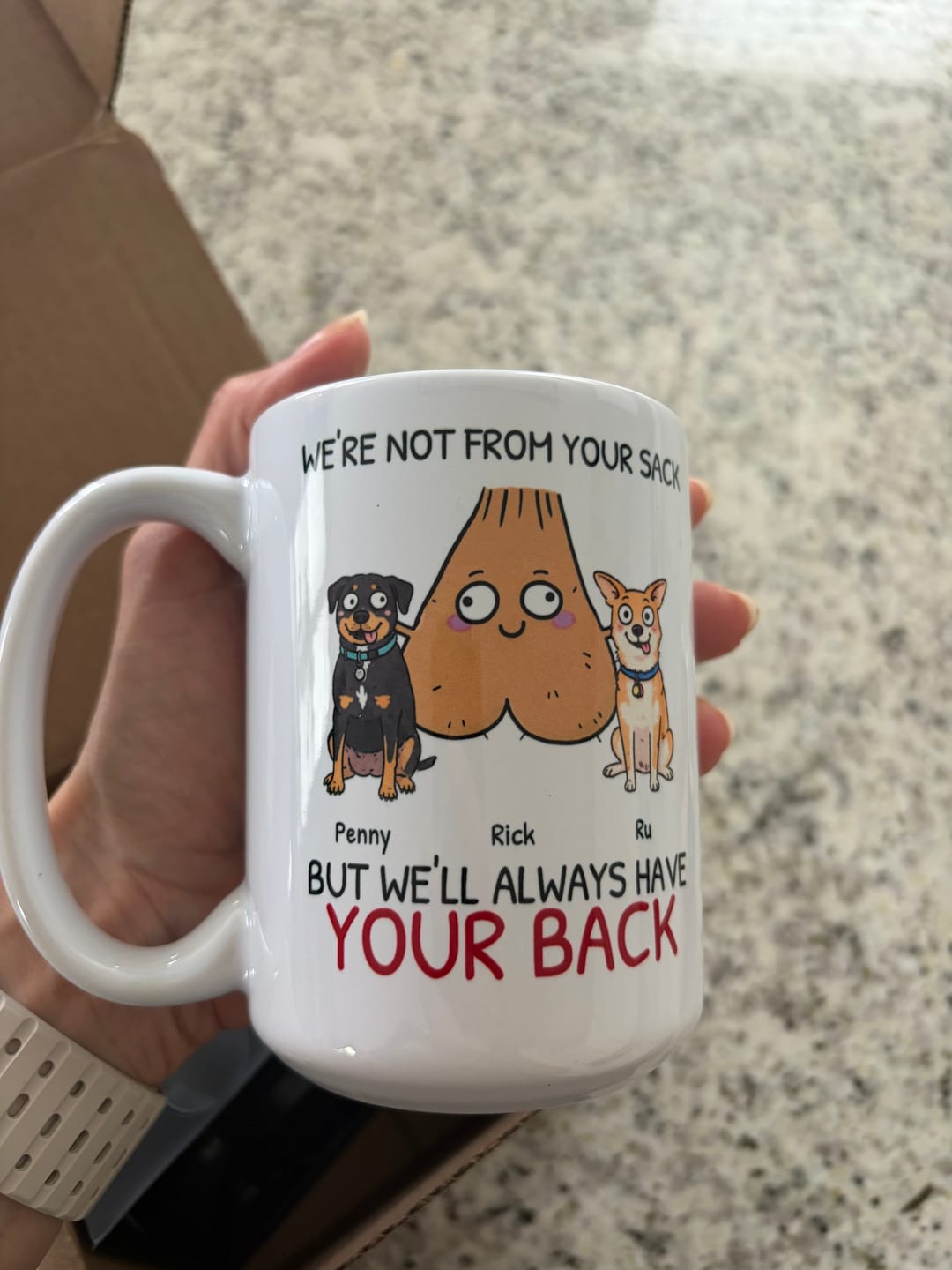 Customer photo review of Personalized Mug - Not from your sack