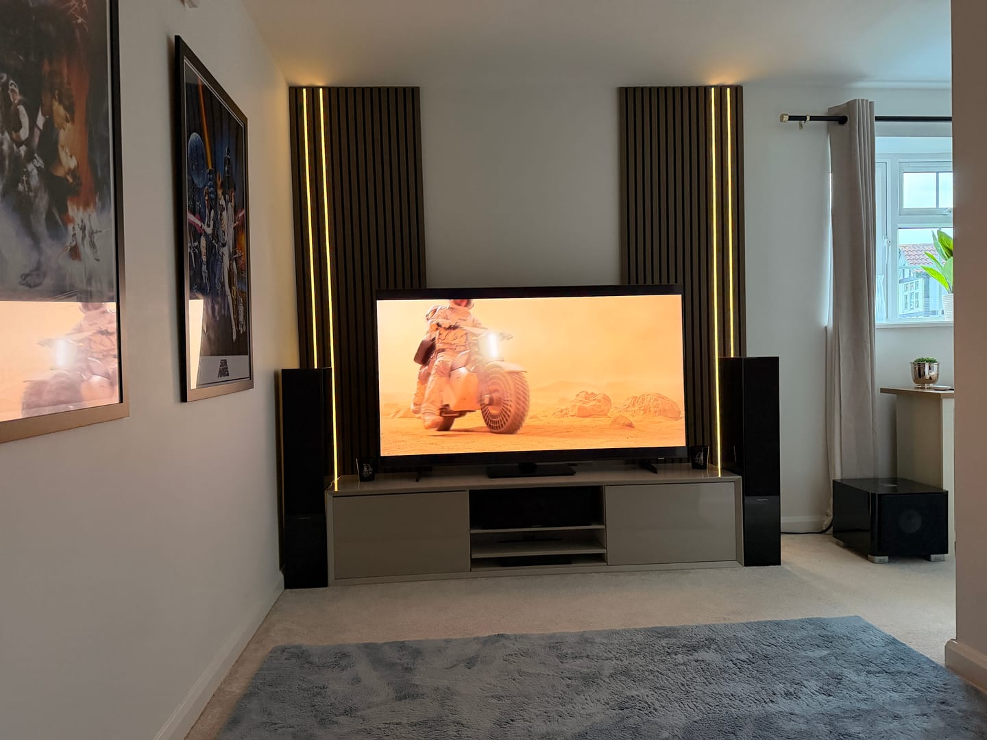 Customer photo review of Walnut Acoustic Wall Panel