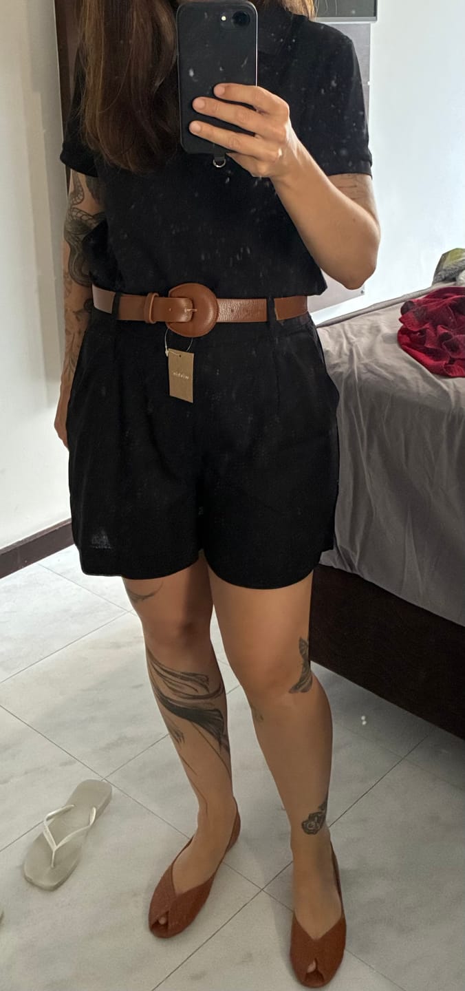 Customer photo review of Shorts Angico Preto