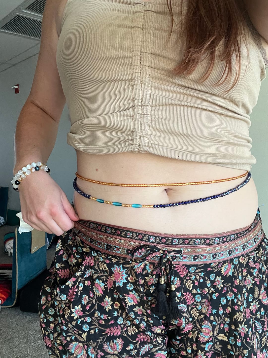Customer photo review of *NEW IN* Royal Waves African Waist Beads 🎀