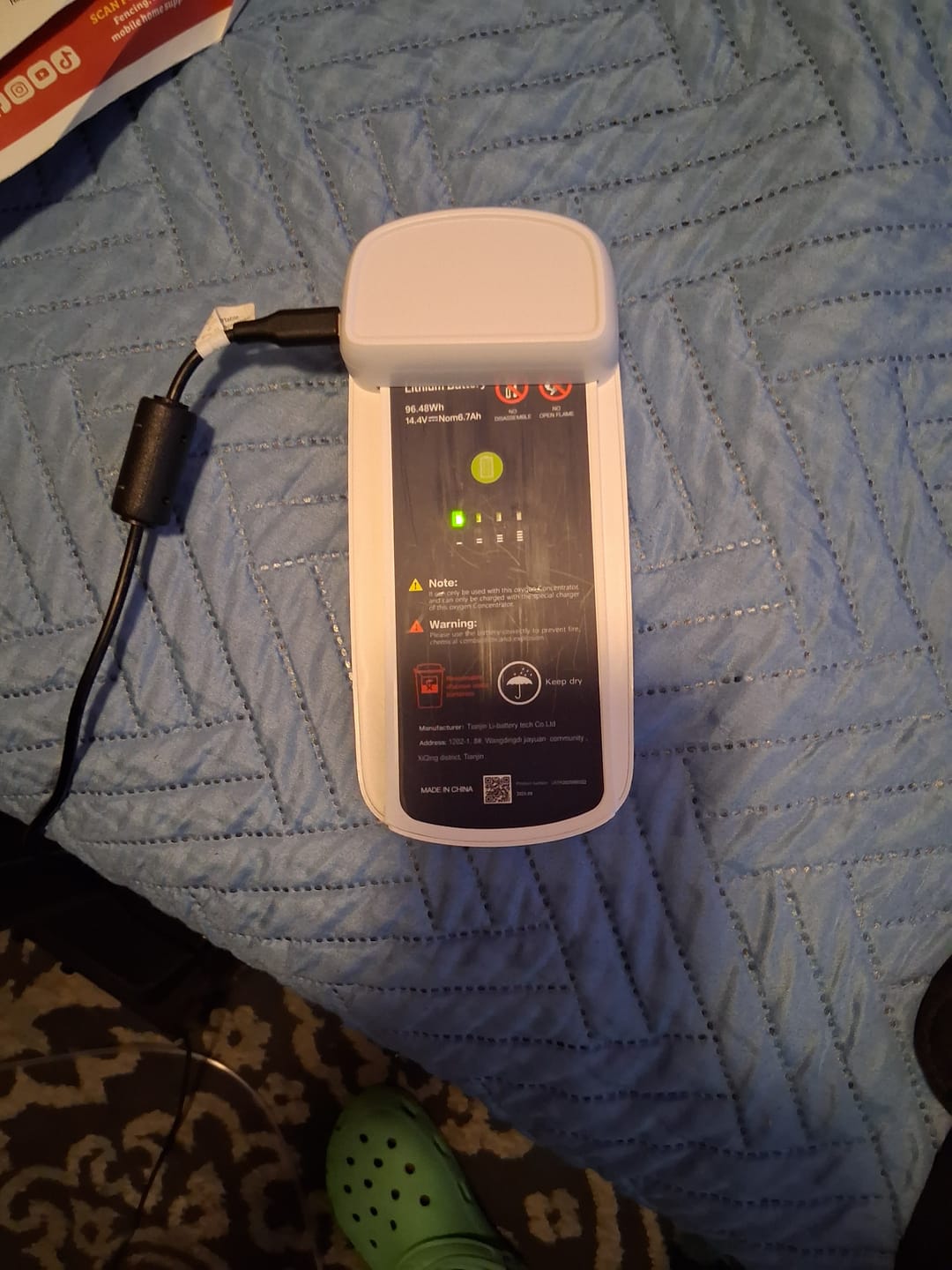 Customer photo review of Battery Charging Dock for VP-8G Oxygen Concentrator