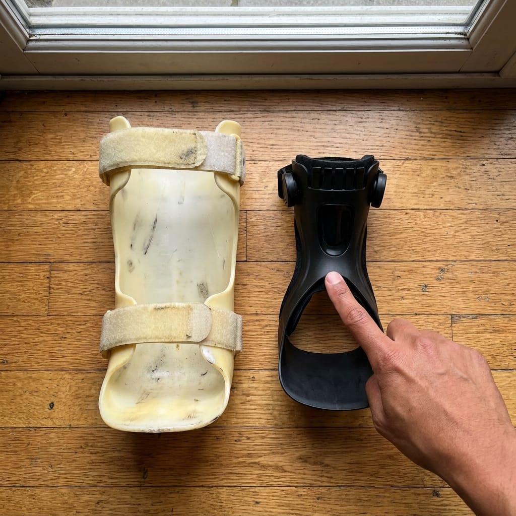 Customer photo review of Stride AFO Brace — Foot Drop Support