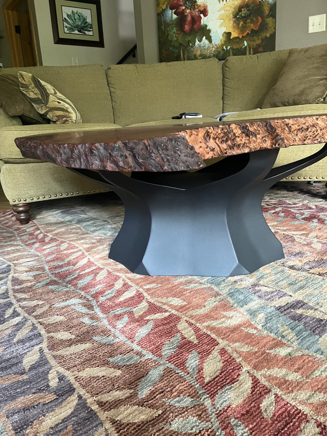 Customer photo review of Coffee Table Base 16.5" H Tree Trunk for DIY Handmade - 215/229 Namu