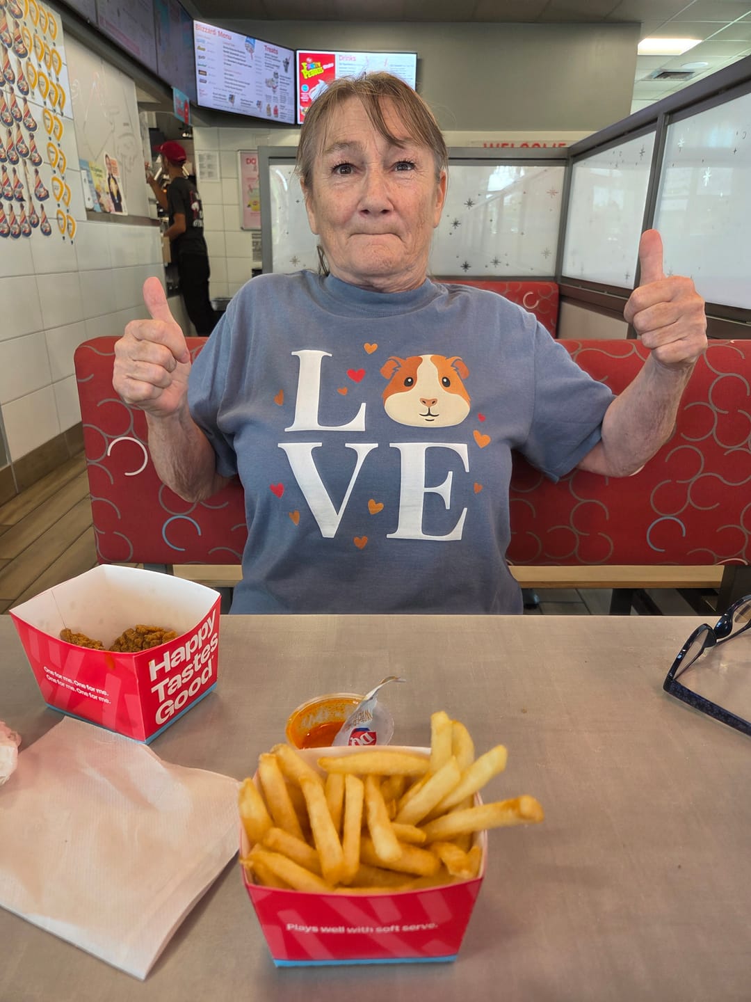 Customer photo review of Love T-shirt