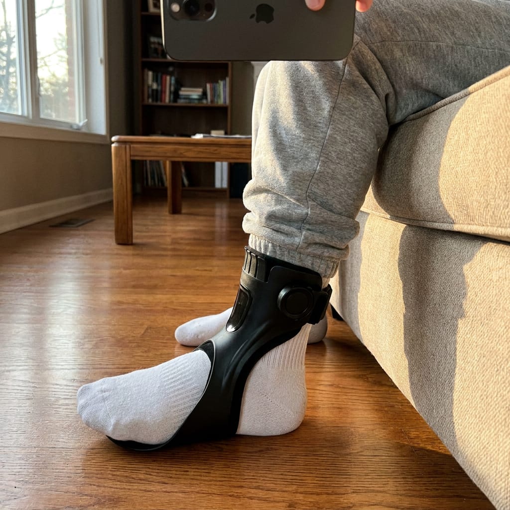 Customer photo review of Stride AFO Brace — Foot Drop Support