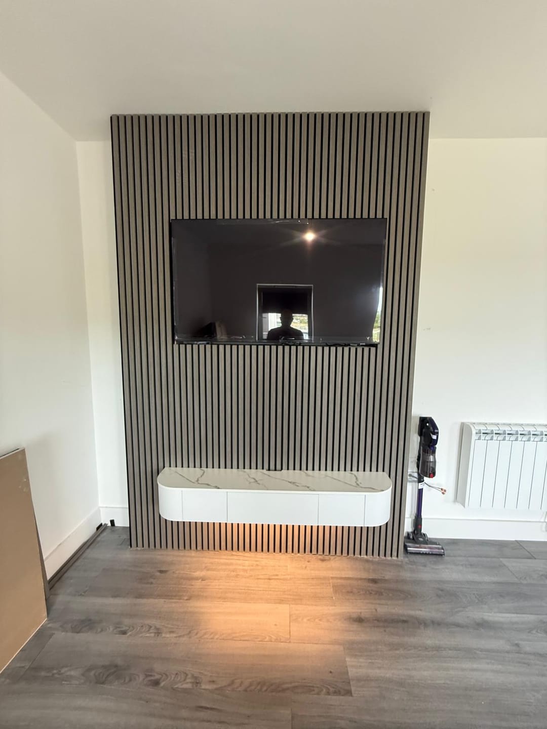 Customer photo review of Grey Oak Acoustic Wall Panel