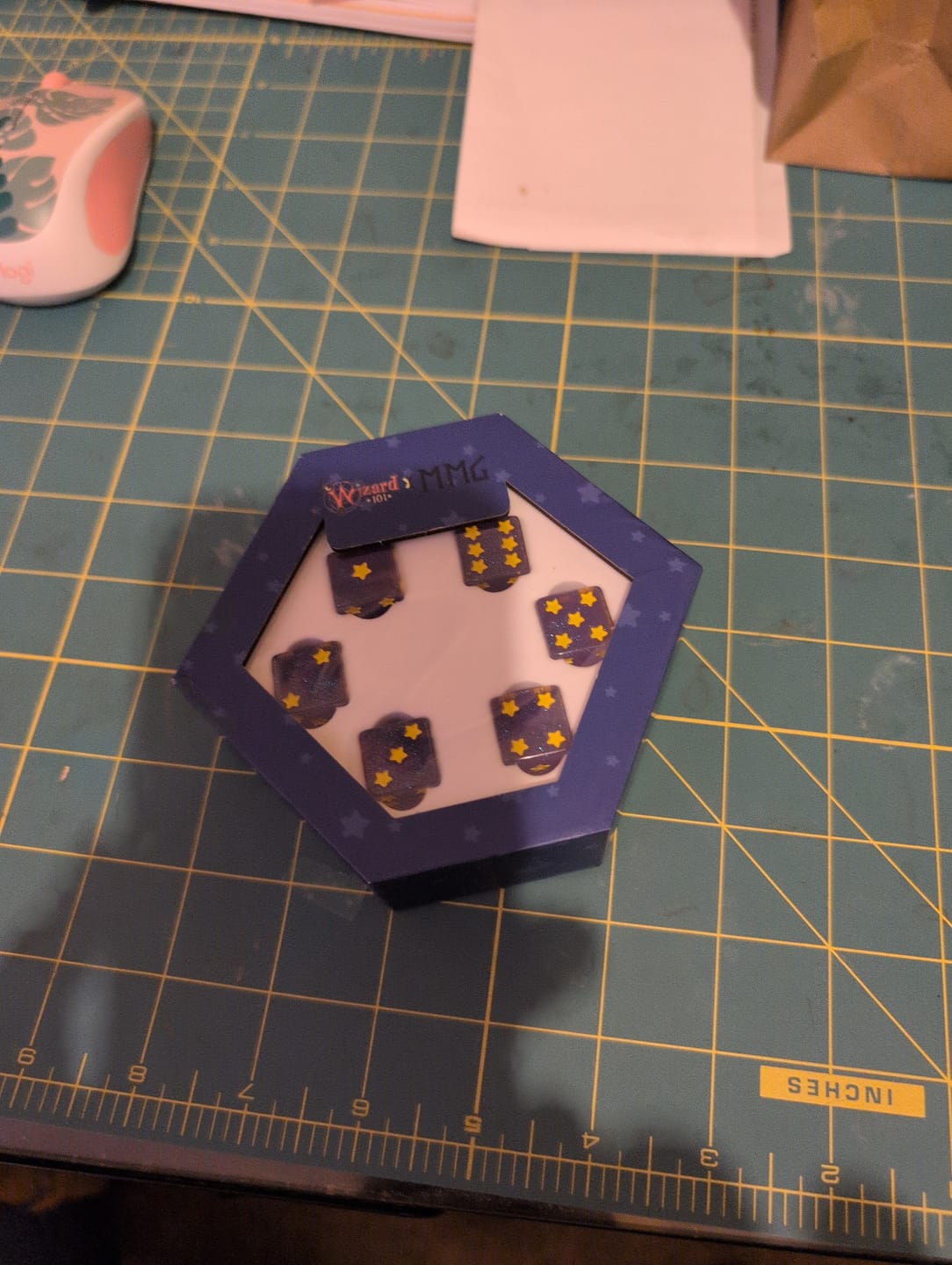 Customer photo review of Resin d6 Dice Set | Wizard101 x Misty Mountain Gaming