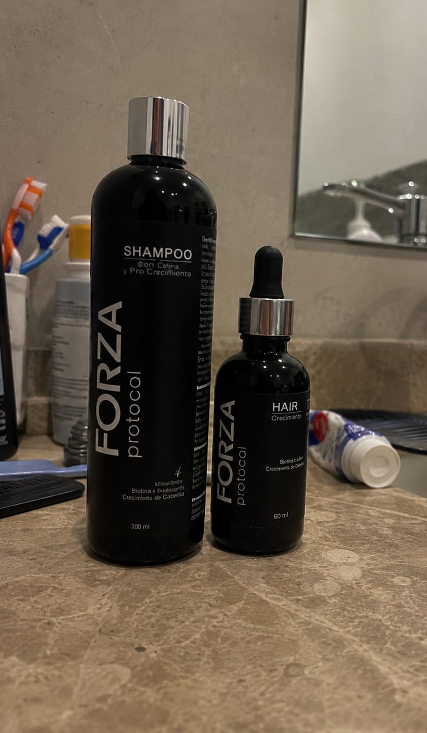 Customer photo review of Hair Tonic | Crecimiento Capilar 2X1