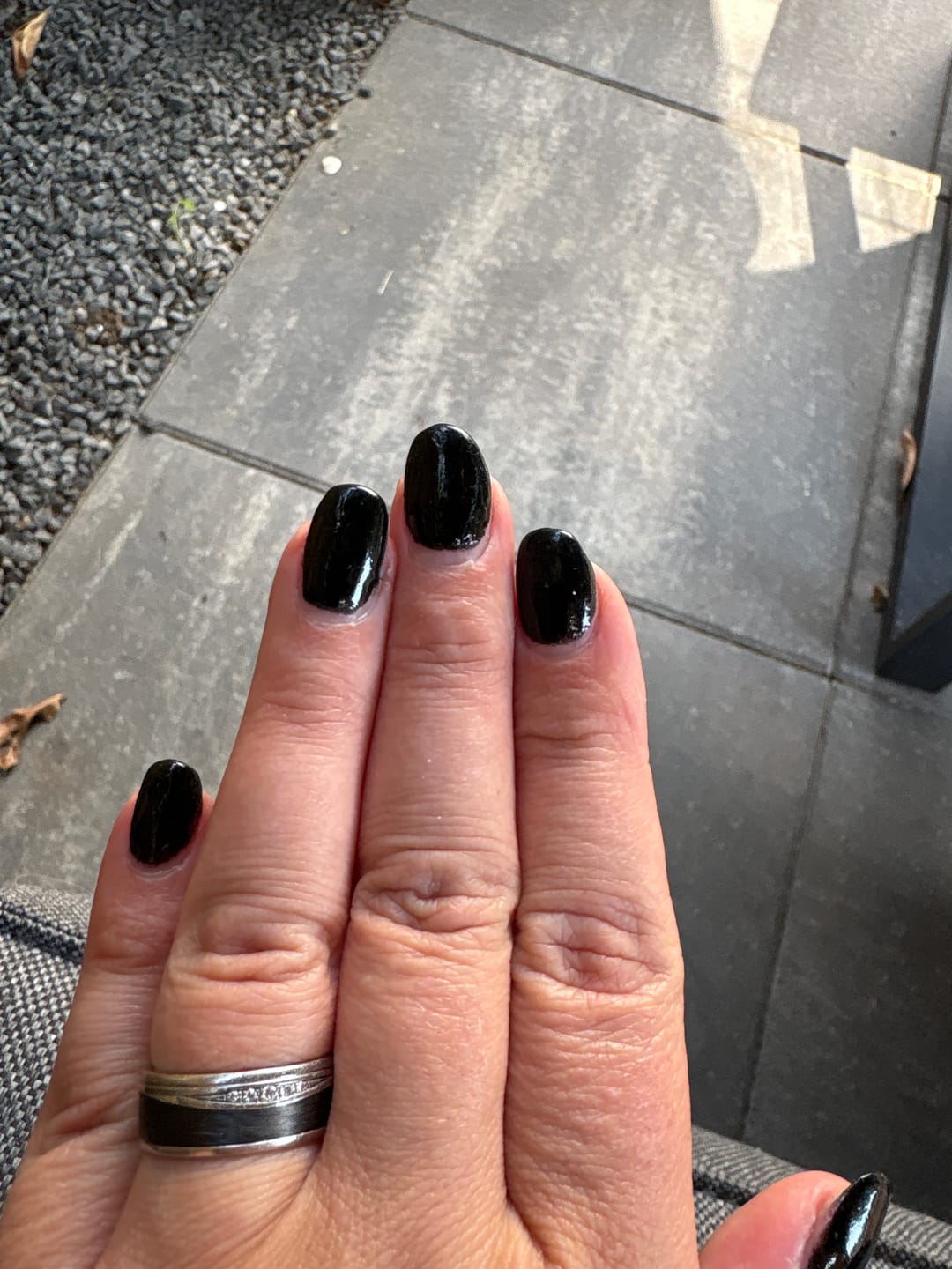 Customer photo review of Sapphire Black Dipping Powder