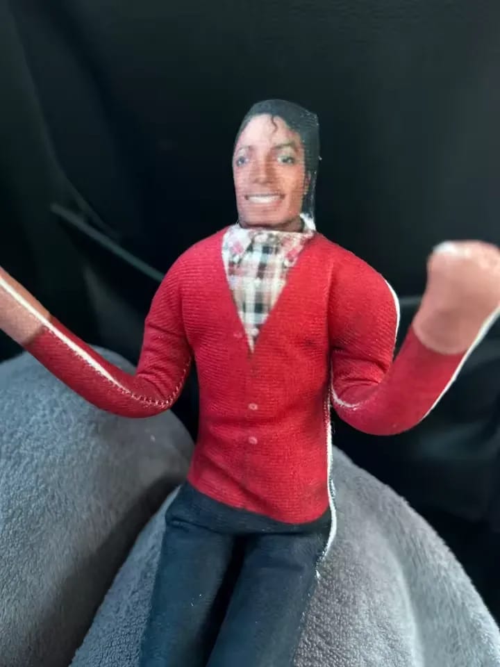 Customer photo review of Michael Jackson Funny Doll Plush