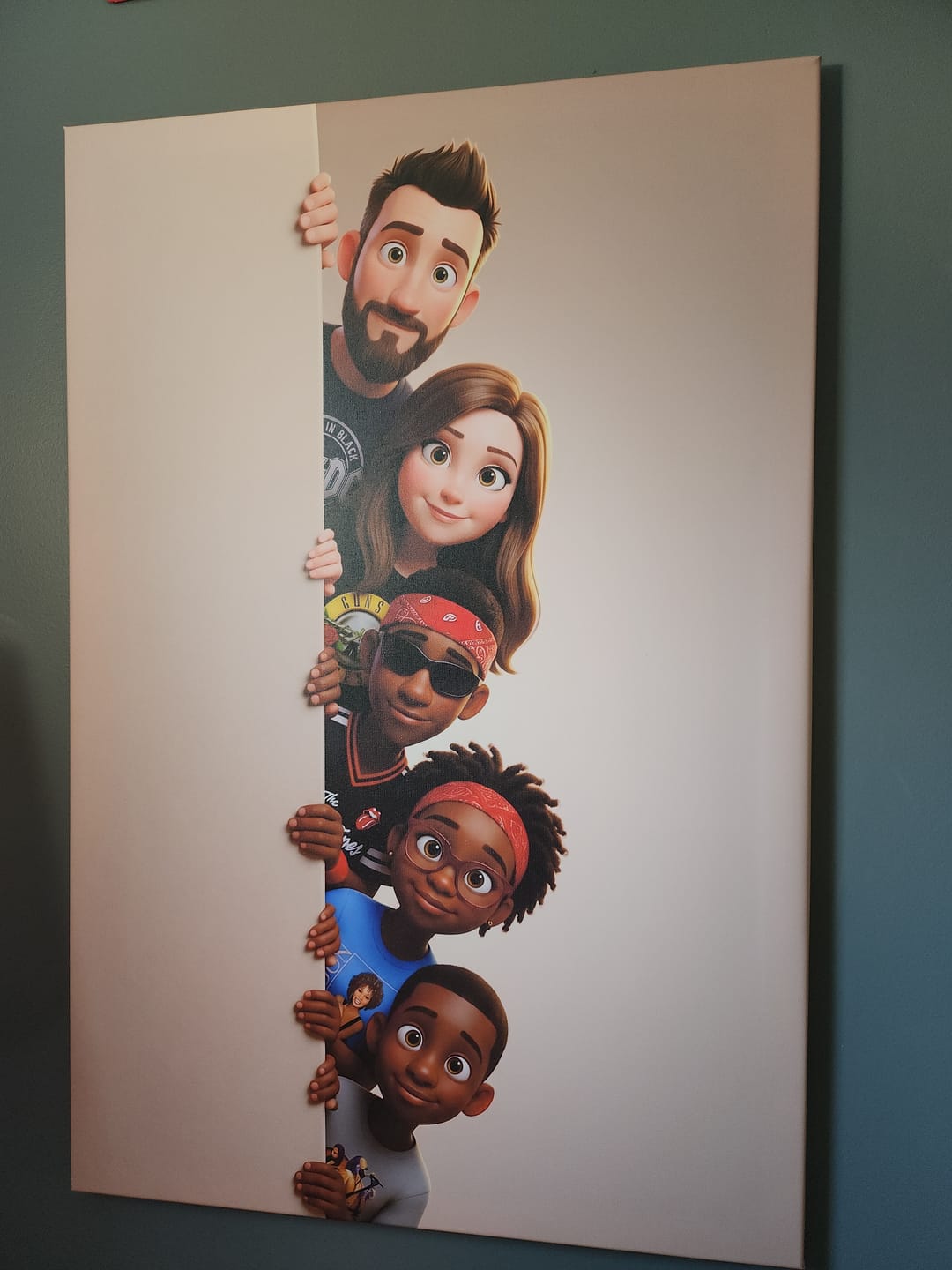 Customer photo review of Personalized Canvas - Animated Wall