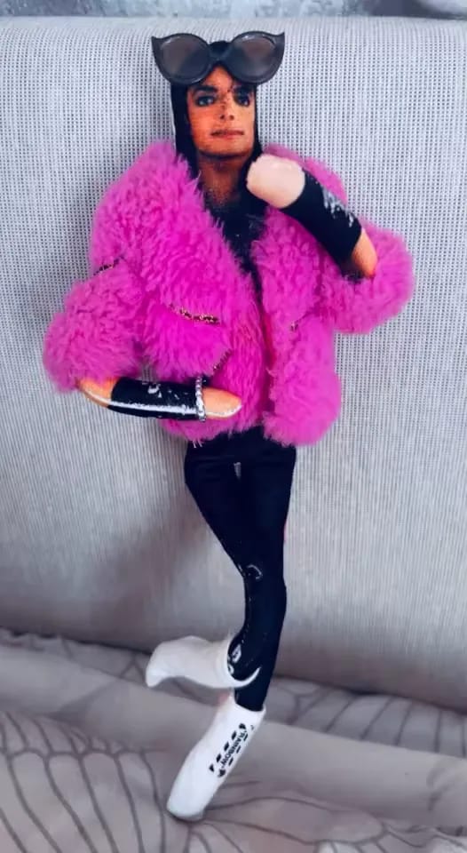 Customer photo review of Michael Jackson Funny Doll Plush