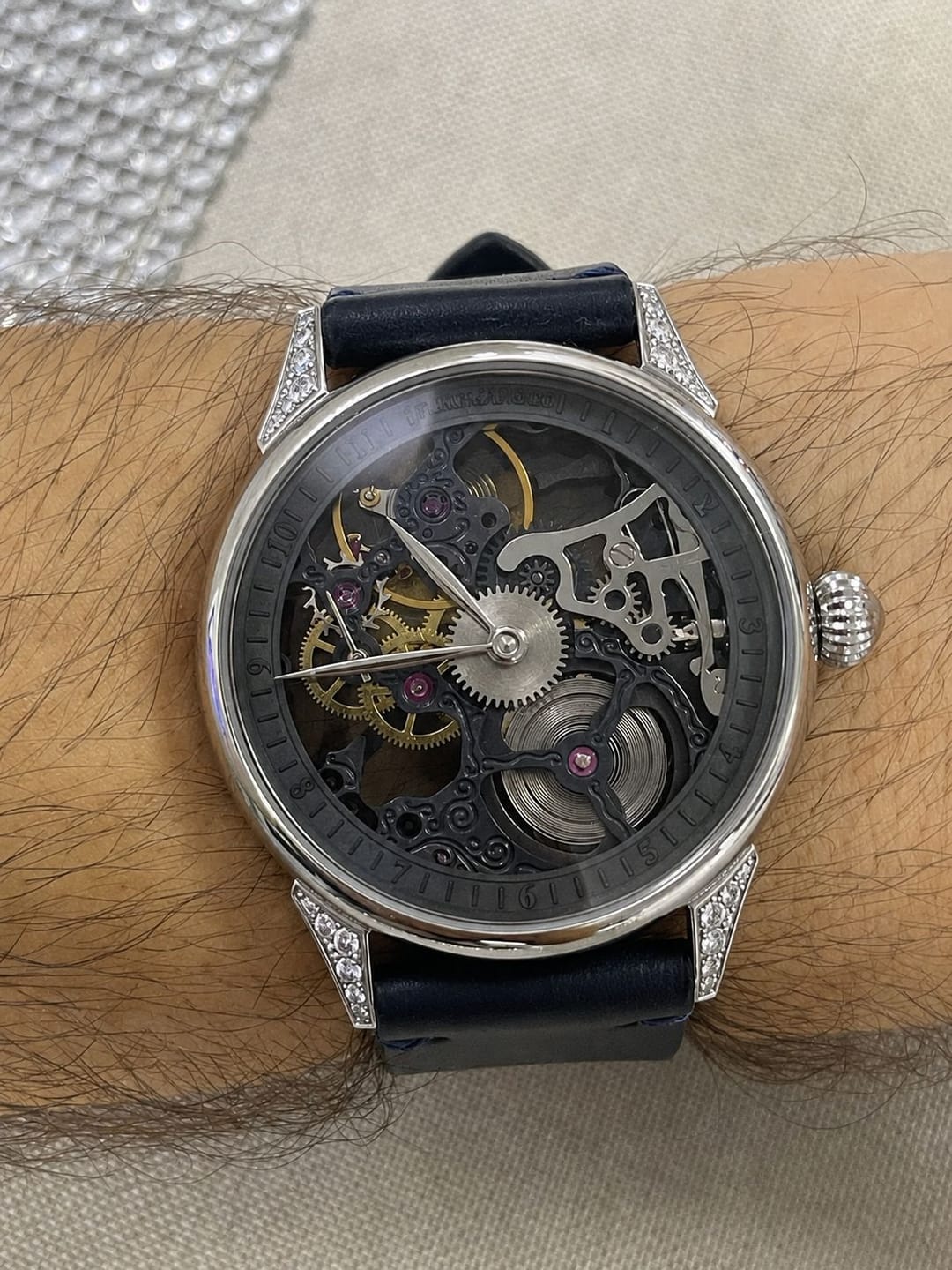 Customer photo review of Steampunk Skeleton Watch - Graphite