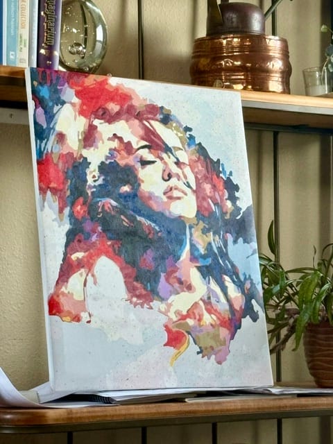 Customer photo review of Colorful Abstract Woman | Paint by Numbers