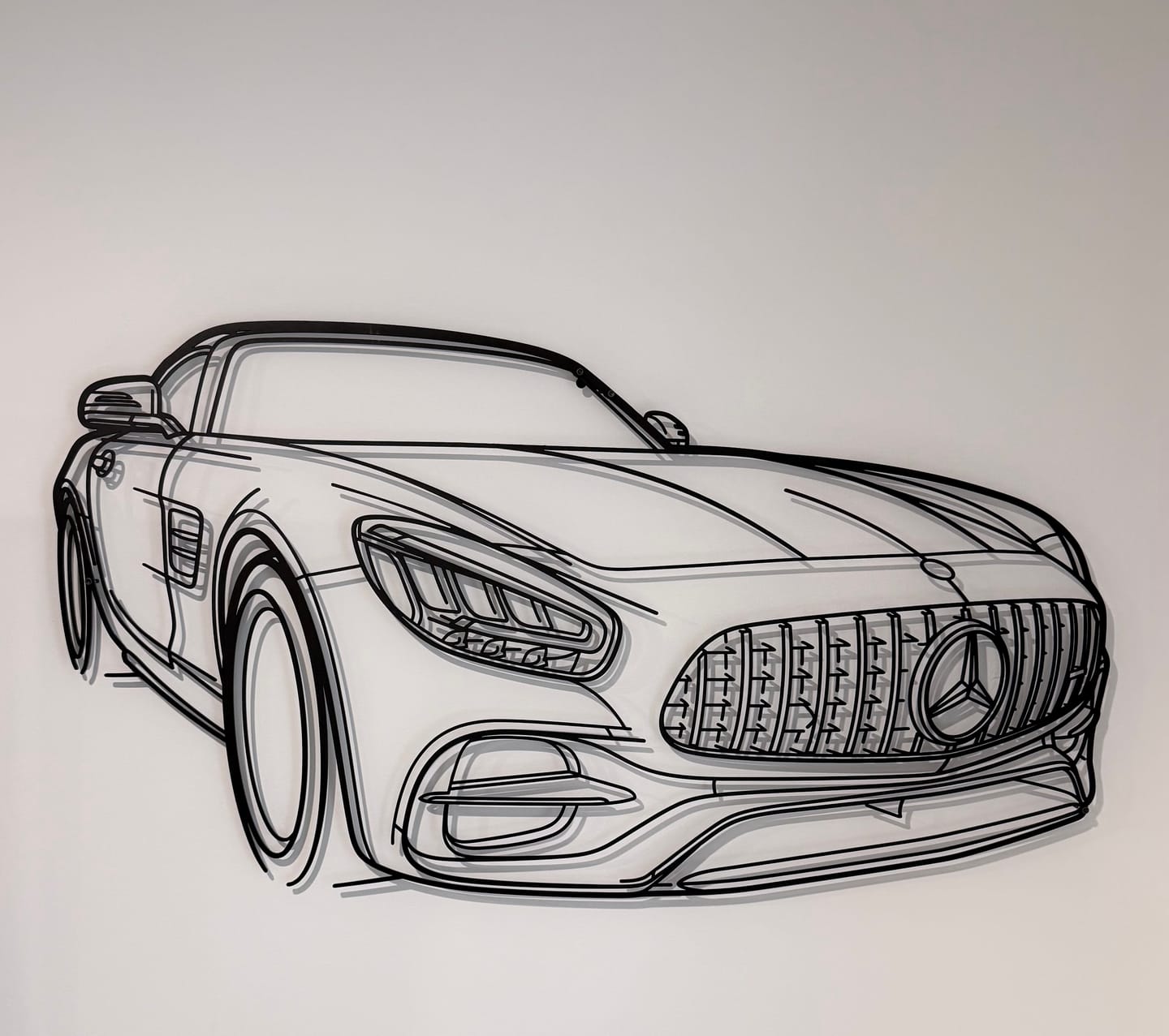 Customer photo review of Your Custom Car Silhouette Metal Wall Art Service