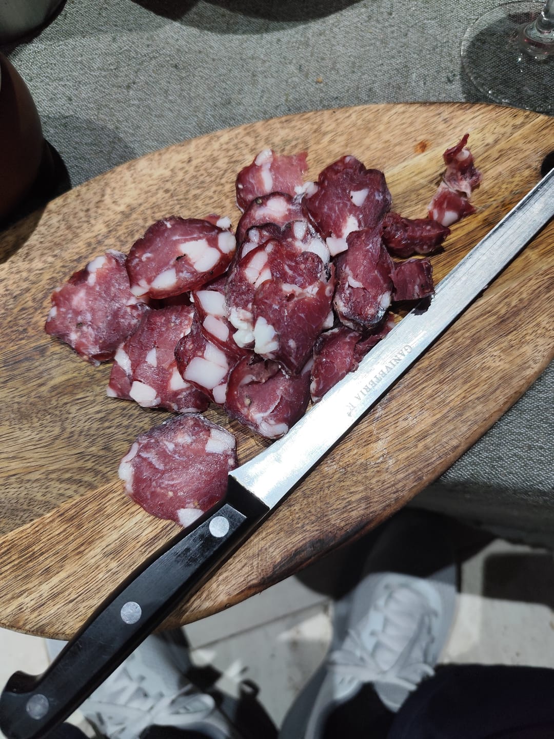 Customer photo review of Chorizo Seco, artesanal, con tocino