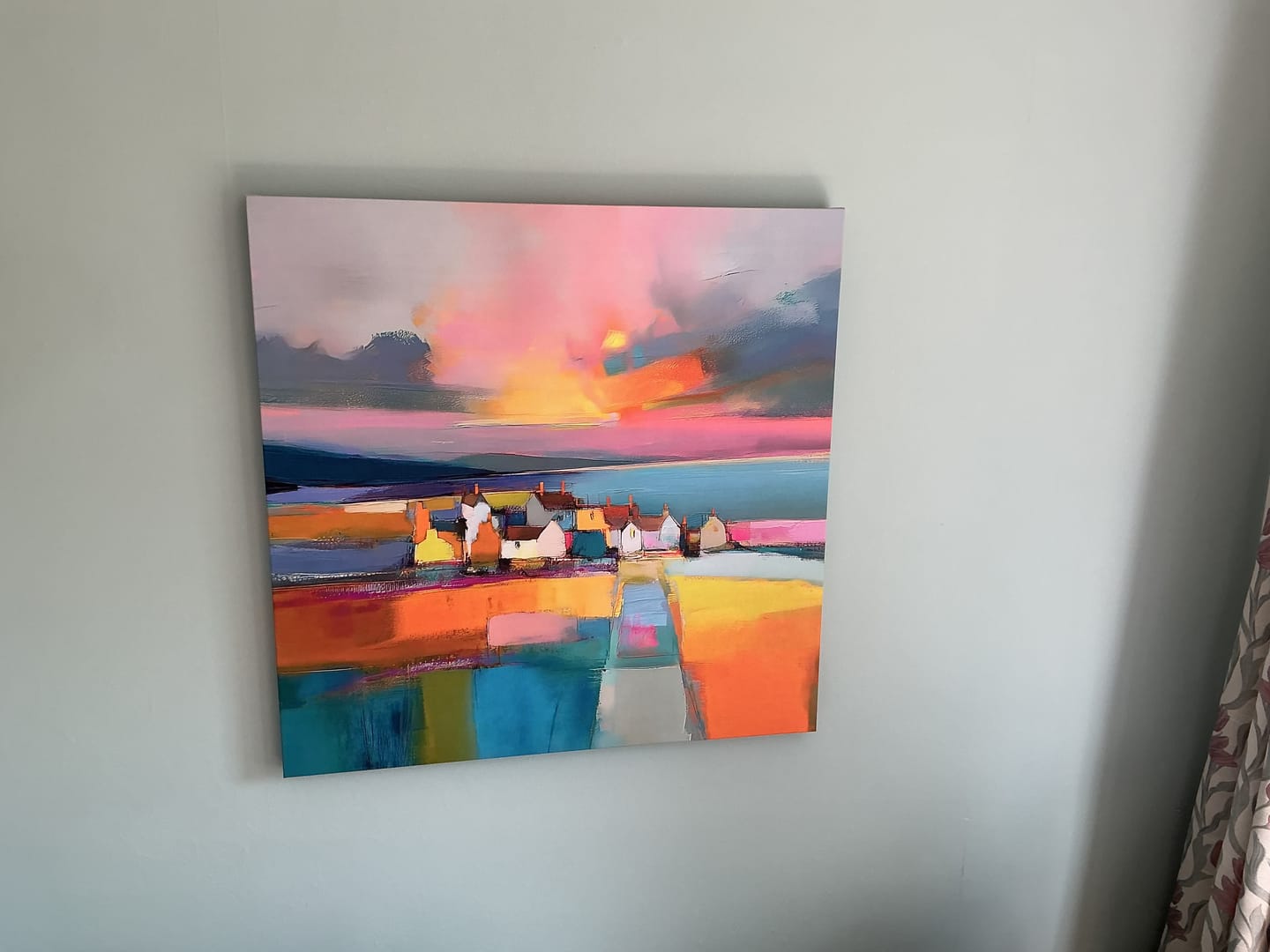 Customer photo review of By The Sea Square Canvas Print