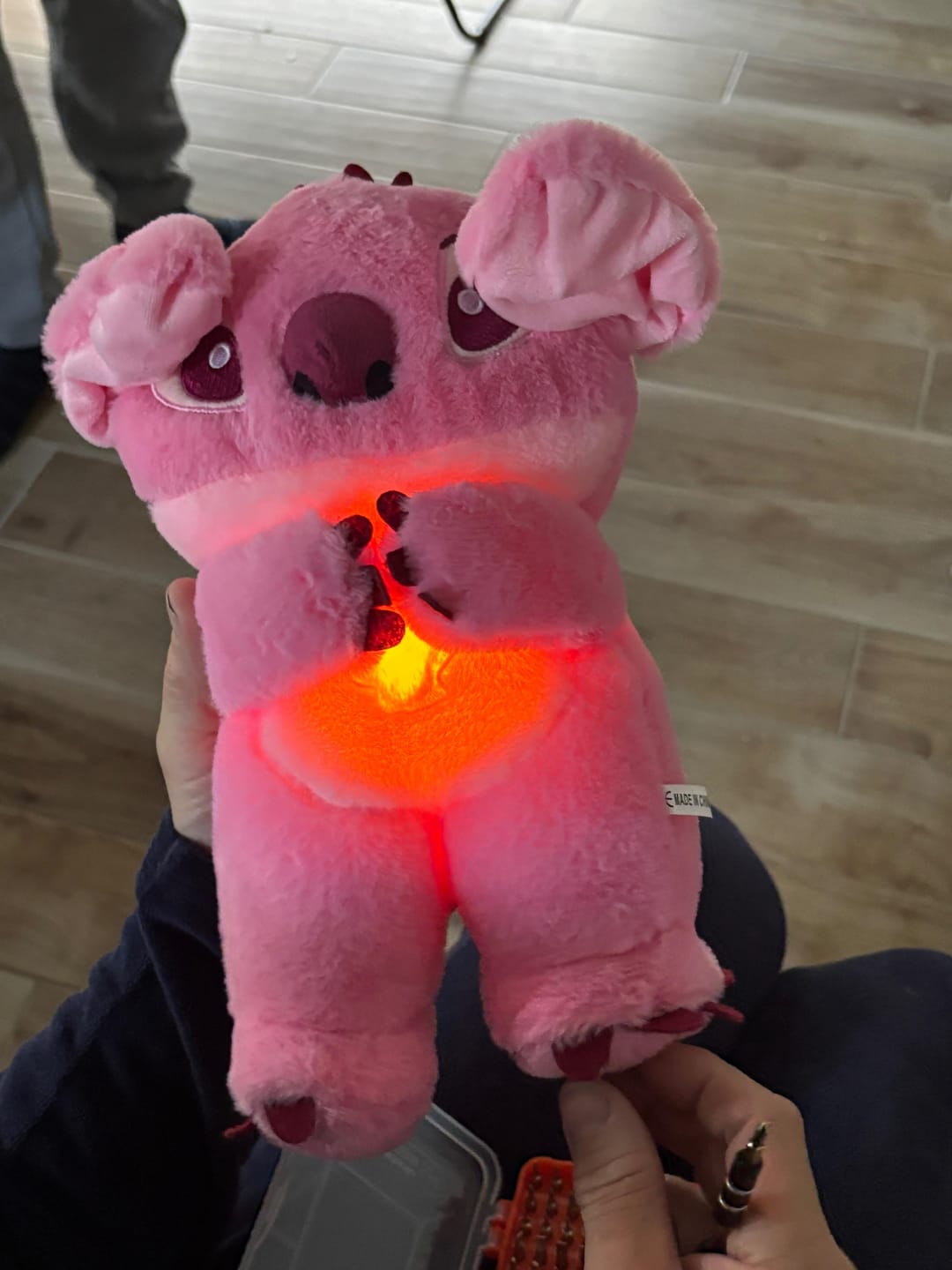 Customer photo review of Peluche stitch qui respire à bruit blanc