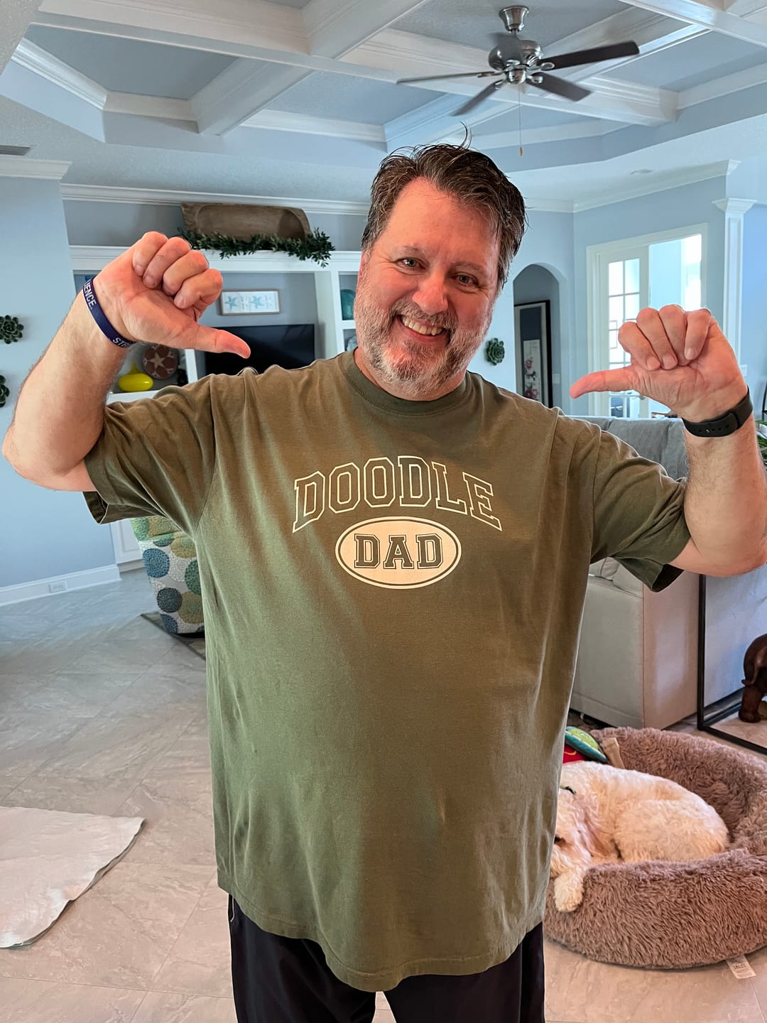 Customer photo review of Doodle Dad T-Shirt