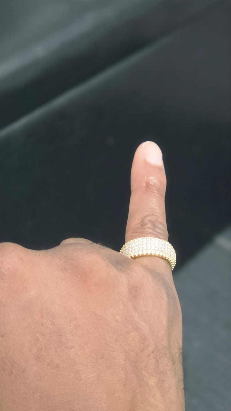Customer photo review of 5 Row Paved Ring - Gold
