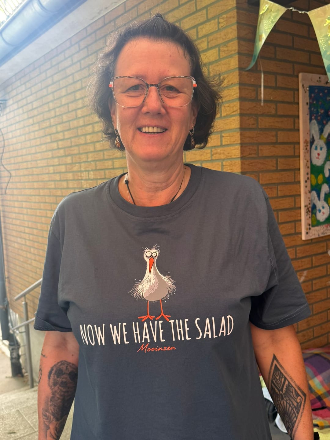 Customer photo review of Now we have the Salad · Unisex Premium Bio T-Shirt