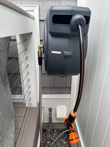 Customer photo review of Retractable Garden Hose Reel-5/8in-90ft