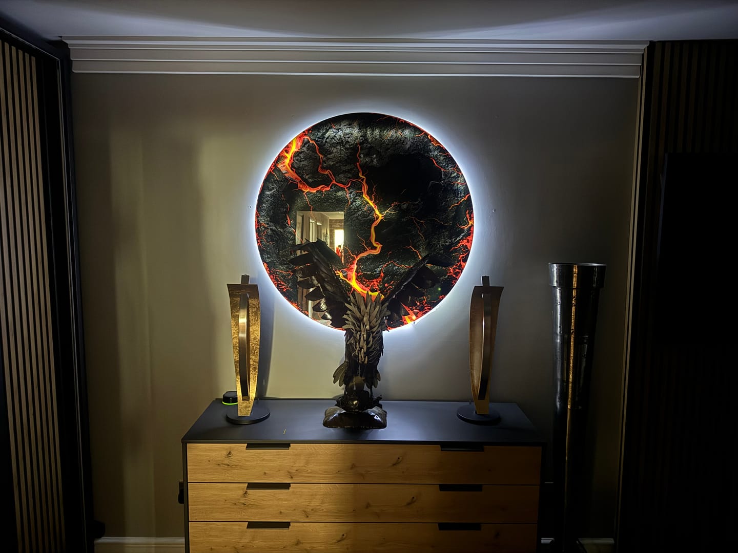 Customer photo review of Lava - Round Glass Wall Art