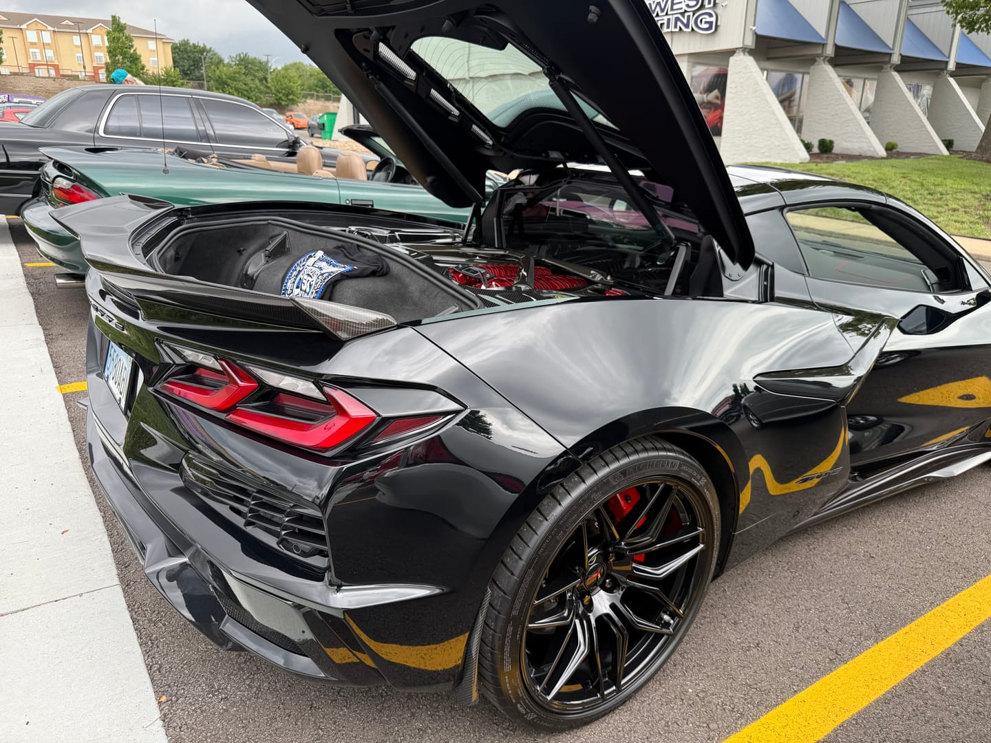 Customer photo review of Corvette C8 DRY CARBON FIBER Coupe Engine Bay Panel Cover (3-Pieces Version)
