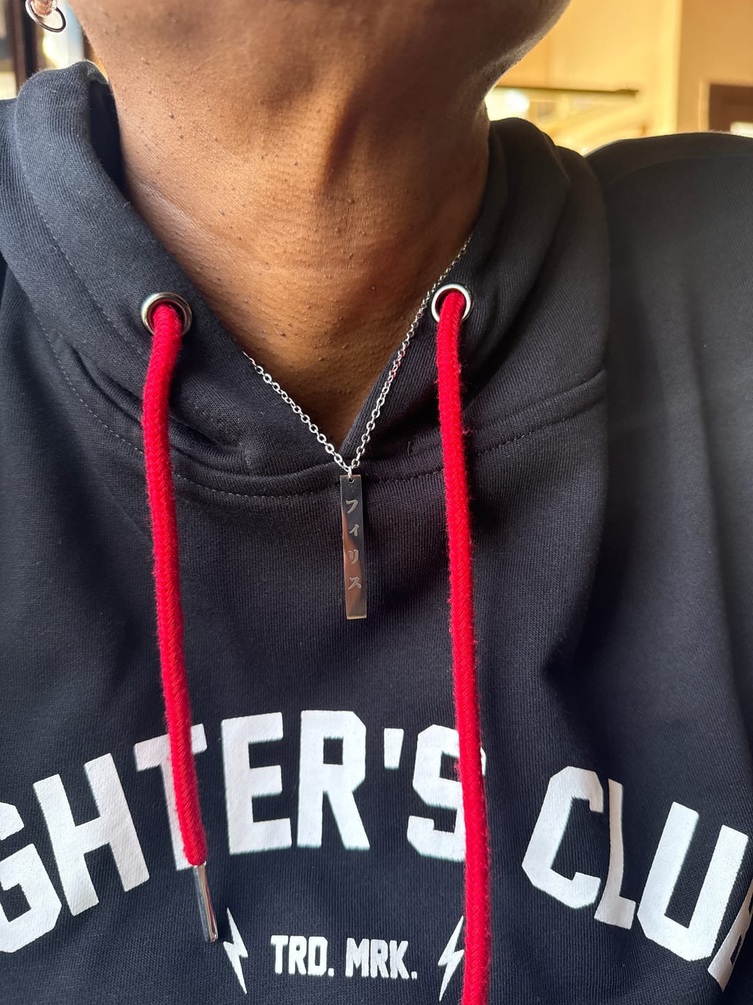 Customer photo review of Collier Japonais Personnalisé