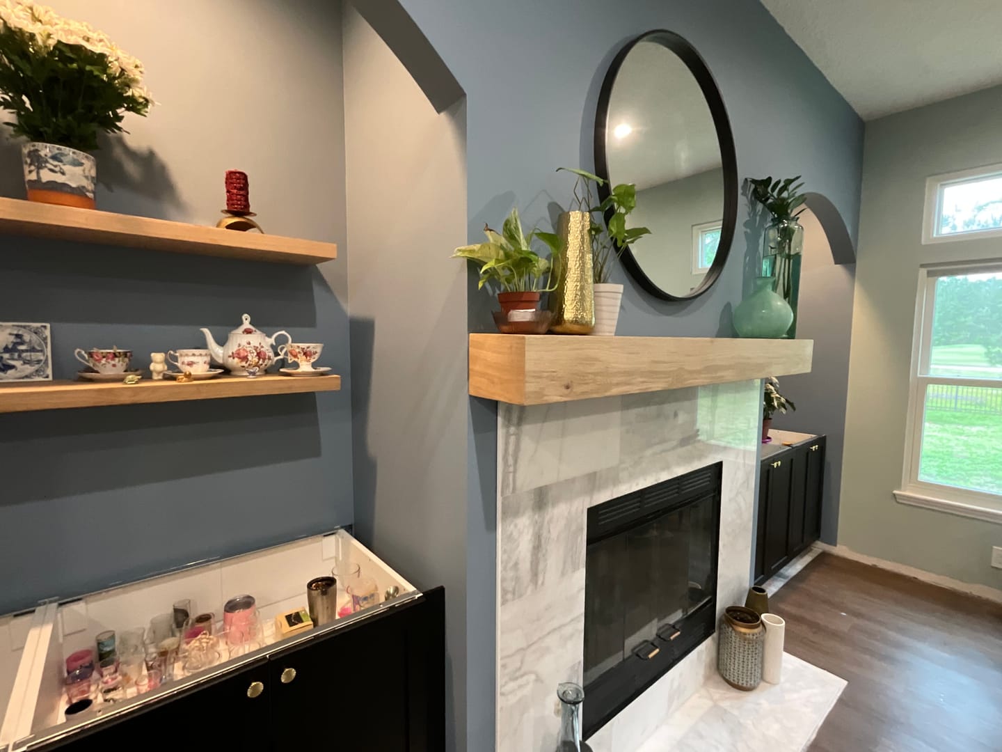 Customer photo review of White Oak Floating Shelves