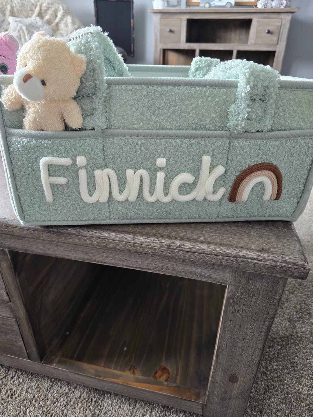 Customer photo review of K&C - Personalized Baby Storage Basket