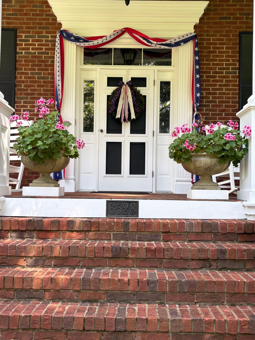 Customer photo review of Old Glory Wreath Ribbon
