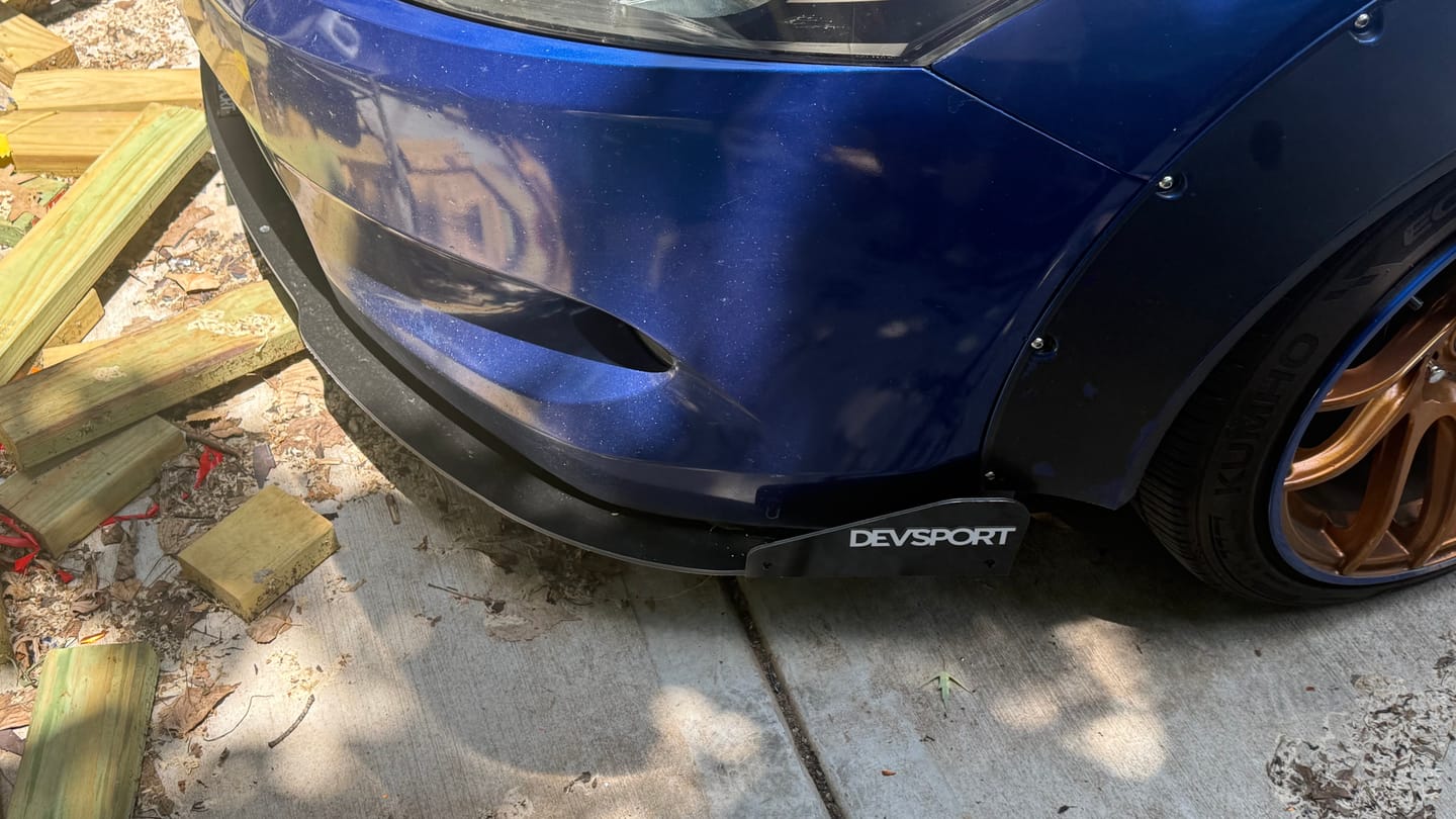 Customer photo review of DevSport Front Splitter Add-On Winglets - V1