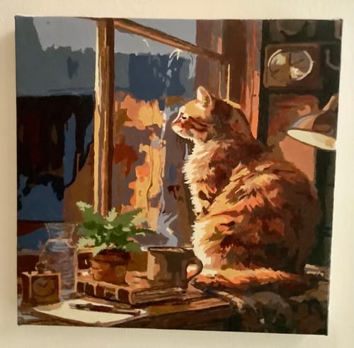 Customer photo review of Cozy Cat Rainy Window