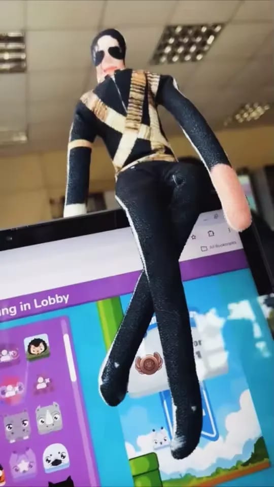 Customer photo review of Michael Jackson Funny Doll Plush