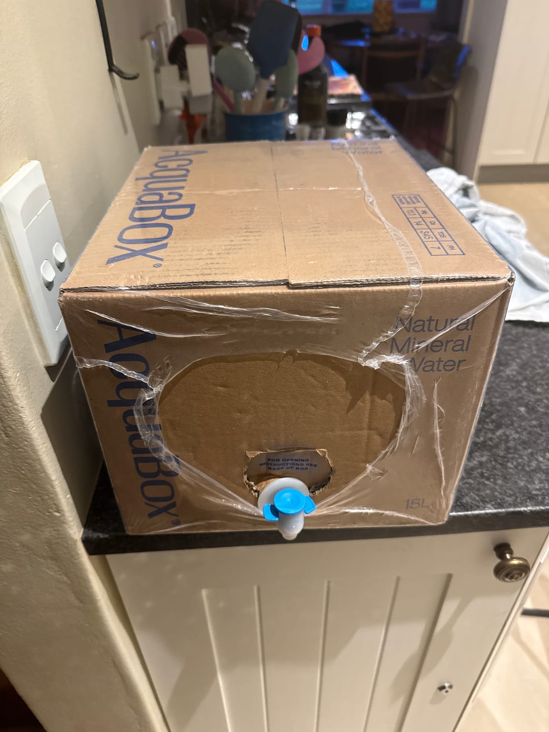 Customer photo review of AcquaBox by Mountain Falls 15L – STILL Mineral Water (on tap Bag-in-Box)