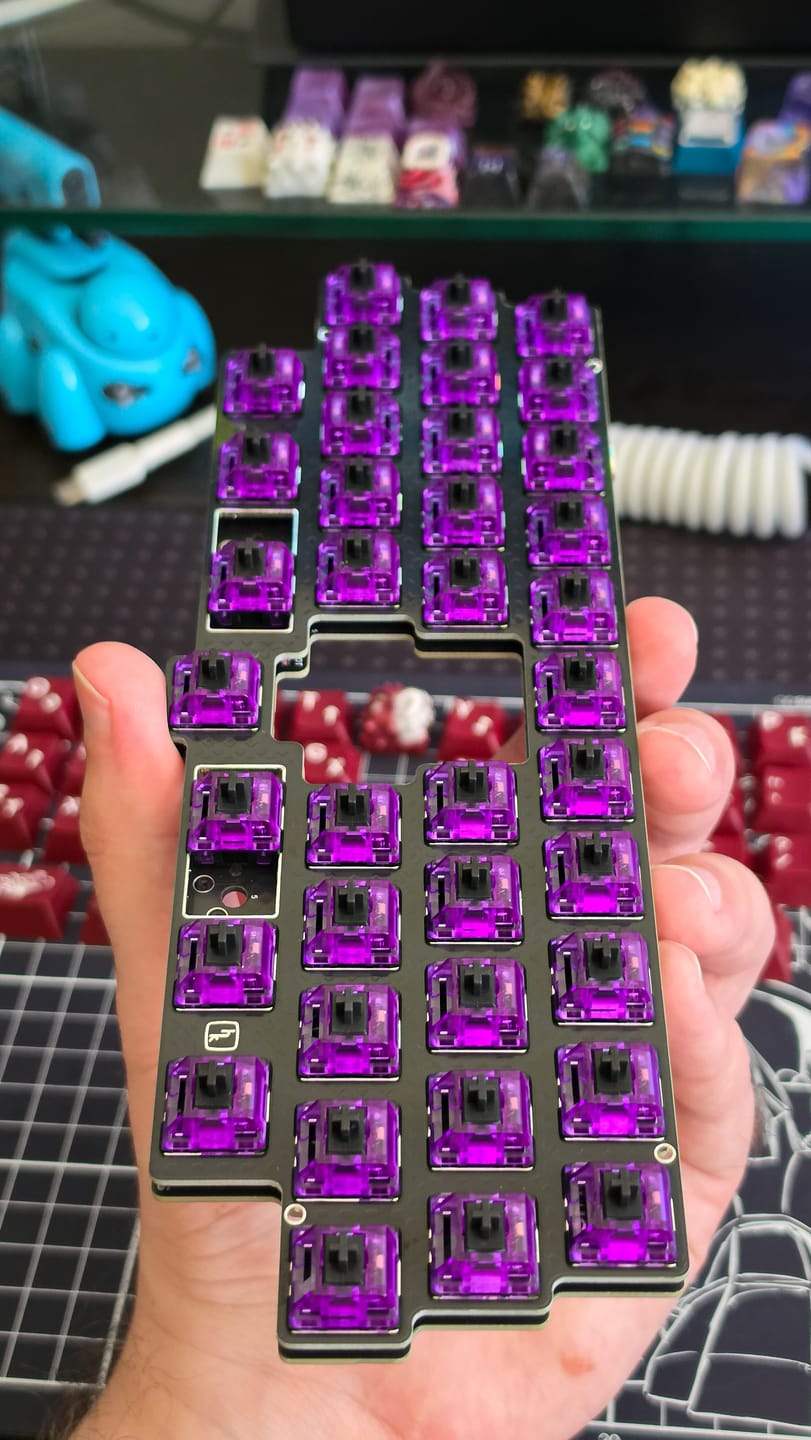 Customer photo review of HMX Cthulhu Linear Switch FACTORY LUBED (10PCS)