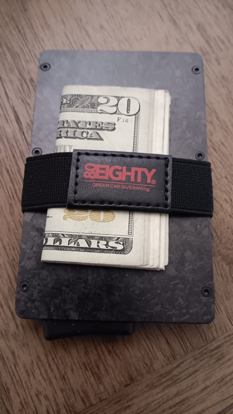 Customer photo review of 80Eighty® Minimalist Forged Carbon Wallet