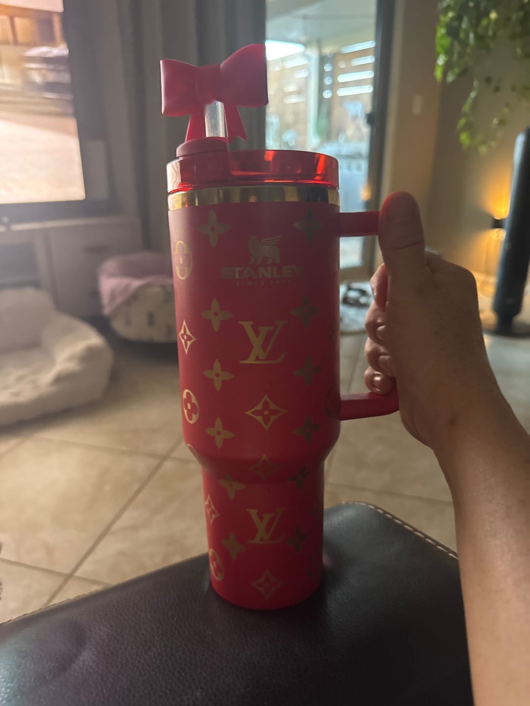 Customer photo review of Designer Holographic 40 OZ Insulated Car Cup - Limited Edition❤️